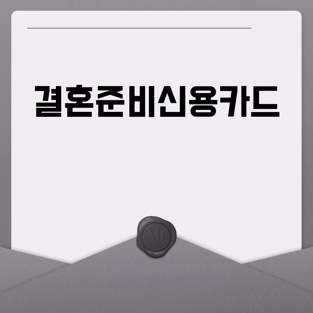 결혼준비신용카드 추천과 혜택 정리