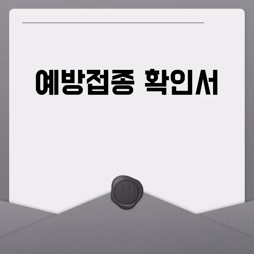 예방접종 확인서 발급 방법 안내