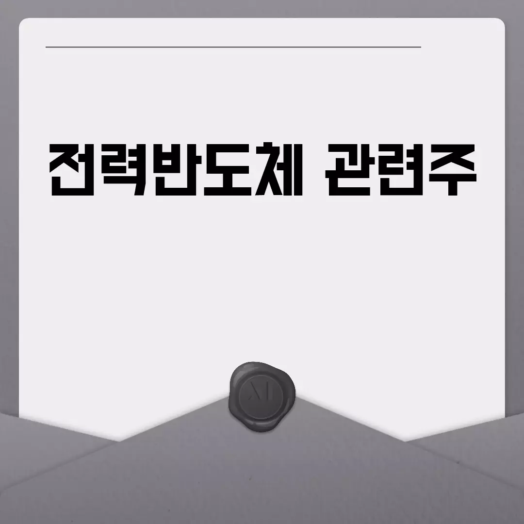 전력반도체 관련주, 지금 투자해야 할 이유